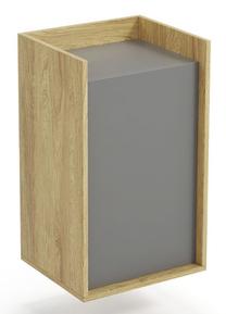 Spintelė Mobius 1D, ąžuolo sp./pilka sp., 41 cm x 50 cm x 83 cm