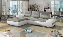 Kampinė sofa Ottavio Berlin 01, Soft 17, balta sp./pilka sp., kairinė, 180 x 275 cm x 85 cm