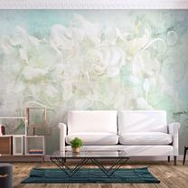 Fototapete Artgeist Blossoming Among Pastels - Abstract With Floral Motif And Patterns, 315 cm x 315 cm