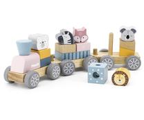 Edukacinis traukinukas VIGA Stacking Train, įvairių spalvų