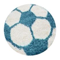Ковер комнатные Ayyildiz Fun Football, белый цв./бирюзовый цв., 120 см x 120 см