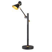 Darbo stalo šviestuvas Searchlight Diablo EU5961BG, LED, 4W, aukso sp./juoda sp./aukso sp.