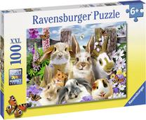 Dėlionė Ravensburger Rabbit Selfie, 100 vnt.