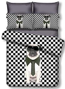 Gultas veļas komplekts DecoKing MrPug, daudzkrāsaina, 80 x 80 cm, 200 x 220 cm