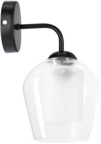 Светильник настенный Candellux Lighting Krista 21-58195, E27, 1 x 40 Вт, прозрачный цв. / черный цв.