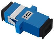 Оптический аттенюатор Qoltec SingleMode SC/UPC - SC/UPC, синий цв./черный цв.