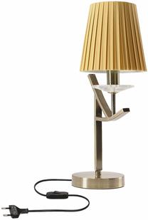 Galda stāvlampas Candellux Lighting Vitoria, E14, 40W, dzeltena krās./platīna krās.