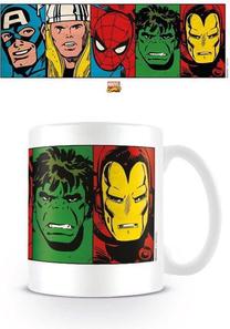 Krūzīte Pyramid International Marvel Retro Faces, daudzkrāsaina, 315 ml