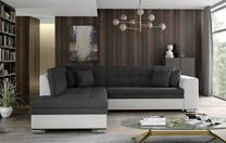 Kampinė sofa Pieretta Inari 96, Soft 17, balta sp./pilka sp., kairinė, 205 x 260 cm x 80 cm