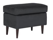 Pufas Modern Ron Velvet, juoda sp., 60 cm x 40 cm x 44 cm