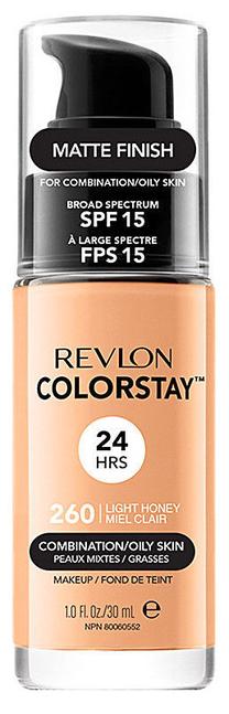 Skystas makiažo pagrindas Revlon Colorstay, SPF 15, 260 light honey, 30 ml