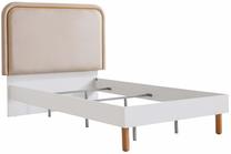 Lova viengulė Kalune Design Vita Bohem, 100 x 200 cm, balta sp./rožinė sp., be čiužinio