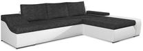 Kampinė sofa Ontario Berlin 02, Soft 17, balta sp./tamsiai pilka sp., dešininė, 200 x 296 cm x 88 cm