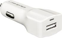 Automobilinis įkroviklis Qoltec, USB, balta sp.