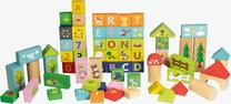 Конструктор Trefl Wooden Building Blocks 61338, 70 шт.
