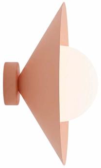 Lampa sienas Emibig Mono 1S 1883/K1S, E14, 1 x 10 W, balta krās. / oranža krās., 30 x 30 cm