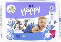 Sauskelnės Happy Midi, 3 dydis, 5 - 9 kg, 32 vnt.