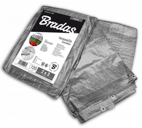 Sustiprintas tentas Bradas, sidabro sp., 5 m x 3 m