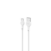Telefono įkroviklis XO NB132, USB Type C/USB, 100 cm, balta sp.
