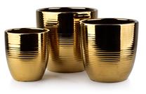 Gėlių vazonas Mondex Neva Gold Set HTYE2473, keramika, Ø 31 cm, aukso sp.