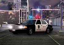 Fototapete Artgeist Police Car 4XLNEW011086, 280 cm x 400 cm