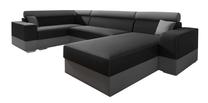 Kampinė sofa Idzczak Meble Infinity Super M04842, pilka sp., 336 x 185 cm x 93 cm