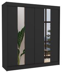 Spinta ADRK Balton 200, juoda sp., 58 cm x 200 cm x 215 cm, su veidrodžiu