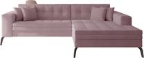 Kampinė sofa Solange Omega 91, rožinė sp., dešininė, 196 x 292 cm x 80 cm