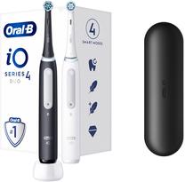 Elektrinis dantų šepetėlis Oral-B iO Series 4 Duo, balta sp./juoda sp.