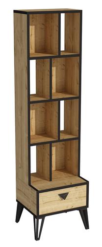Pastatoma lentyna Kalune Design Galaxy 550ARN1608, ąžuolo sp./juoda sp., 160 cm x 42 cm x 35 cm