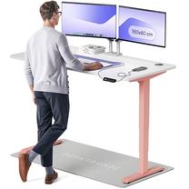 Datorgalds regulējams augstums Desktronic HomePro 831 53, 160 cm x 80 cm, 126 cm, balta krās./rozā krās.