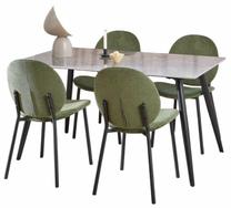 Valgomojo komplektas Wicklow Batis, juodas/pilkas/žalias