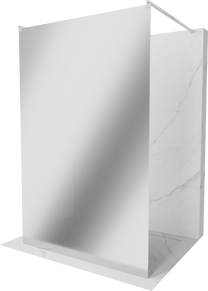 Dušo sienelė Mexen Kioto Walk-in, 130 cm x 200 cm, brushed nickel sp./grūdintas