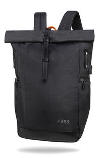 Mokyklinė kuprinė R-bag Roll Z151, juoda sp., 44 cm x 28 cm x 15 cm