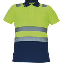 Darba krekls vīriešu Cerva Cadiz HV, zila krās./dzeltena krās., XXXXL izmērs
