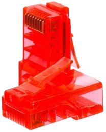 Netrack RJ45 UTP For Solid Cable, Cat. 5e 100pcs. Red