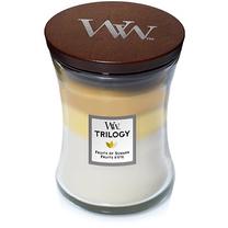 Žvakė, aromatinė WoodWick Trilogy Fruits Of Summer, 65 h, 275 g, balta sp./geltona sp.