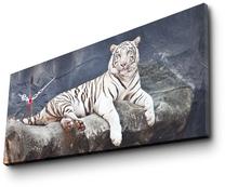 Laikrodis - paveikslas Wallity Canvas 3070CS-38, mėlyna sp./balta sp., 70 cm x 30 cm
