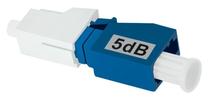 Оптический аттенюатор Qoltec SingleMode LC/UPC - LC/UPC, синий цв./белый цв.