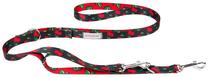 Šuns pavadėlis Amiplay Be Happy 7in1 Cherry, juoda sp./raudona sp., M, 1-2 m x 20 mm
