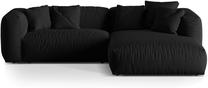 Modulinė sofa Micadoni Martina Boston, juoda sp., dešininė, 283 x 176 cm x 75 cm