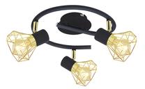 Valgusti lagi Candellux Lighting Verve Spiral 98-62611, E14, 3 x 40 W, kuldne v. / must v.