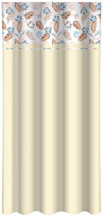 Nakts aizkari ZMH-593, balts krās./krēmkrāsa/zila krās., 160 cm x 250 cm