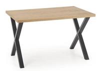 Stalas Apex 160, ąžuolo sp./juoda sp., 160 cm x 90 cm x 76 cm