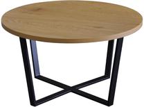 Kavos staliukas Amble 93876, ąžuolo sp./juoda sp., 77 cm x 77 cm x 44 cm