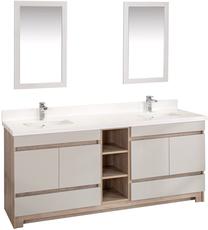 Vannas istabas mēbeļu komplekts Kalune Design Echo 72, ozola krās., 54 cm x 180 cm x 86 cm