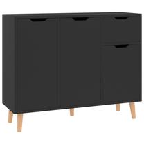 Komoda VLX Chipboard High Gloss, juoda sp., 72 cm x 90 cm x 30 cm