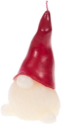 Свеча, формовая Amadeus Gnome Alfred, белый цв./красный цв.
