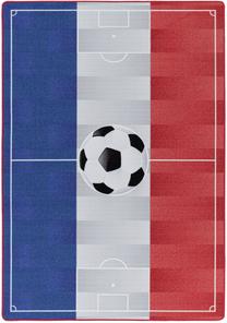 Ковер комнатные Ayyildiz Play Soccer Stadium France, белый цв./синий цв./красный цв., 200 см x 140 см