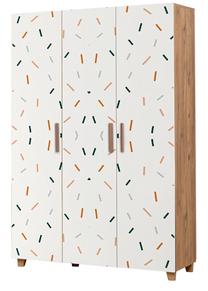 Spinta Kalune Design Leva Line, ruda sp./balta sp., 48 cm x 120 cm x 189 cm